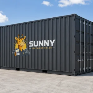 Charcoal Sunny Container Sales 20ft high cube shipping container at a South East Queensland yard