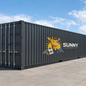 Charcoal Sunny Container Sales 40ft dual end-opening shipping container at a South East Queensland yard