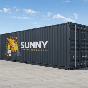 Charcoal Sunny Container Sales 40ft high cube shipping container at a South East Queensland yard