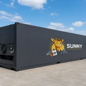 Charcoal Sunny Container Sales 40ft insulated ex-reefer shipping container at a South East Queensland yard